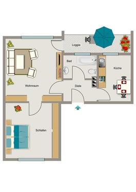 Foto - 2.5 Zimmer Etagenwohnung in Duisburg