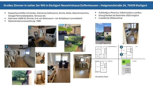 Foto - WG Zimmer in 3er WG - Stuttgart ZuffenhausenNeuwirtshaus