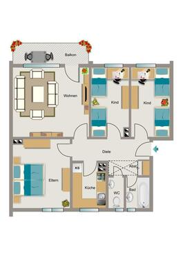 Foto - 4.5 Zimmer Etagenwohnung zur Miete in Voerde (Niederrhein)
