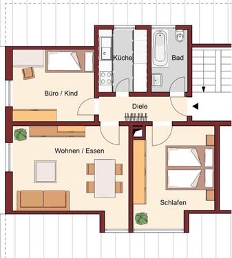 Foto - 3 Zimmer Dachgeschoßwohnung zur Miete in Korb