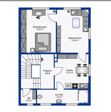 Foto - 2 Zimmer Etagenwohnung zur Miete in Krauthausen