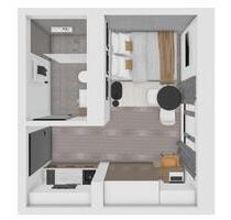 NUR für Studierende: Erstbezug vollmöbl. 1 ZKB Apt. ab 15.03.26 - Regensburg Ganghofersiedlung