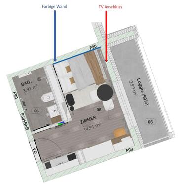 Foto - 1 Zimmer Etagenwohnung zur Miete in Regensburg