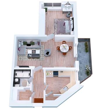 Foto - 2,5 Zimmer möbelierte Wohnung mit großen Balkon in Dümpten