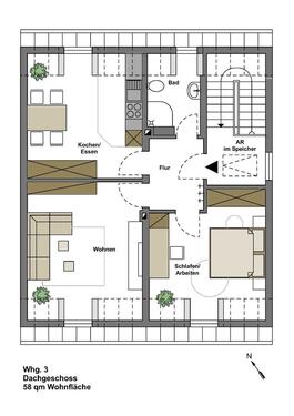 Foto - DG 2 ZKB in Olewig, 580 € nettokalt, ab 15.02.26 bezugsfertig