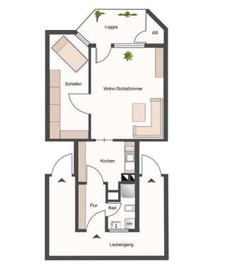 Foto - 45qm Mietwohnung in Rheinzabern Florentinusplatz