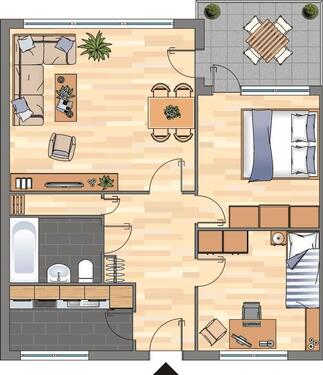 Foto - 3 Zimmer Erdgeschoßwohnung zur Miete in Krefeld