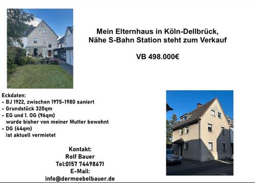 Foto - Zweifamilienhaus in Dellbrück - 498.000,00&nbsp;EUR Kaufpreis, ca.&nbsp; 140,00&nbsp;m&sup2;