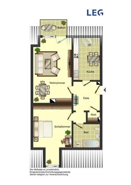 Foto - Demnächst frei! 2-Zimmer-Wohnung in Bergkamen Nordberg