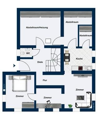 Foto - 3 Zimmer Erdgeschoßwohnung zur Miete in Heppenheim (Bergstraße)