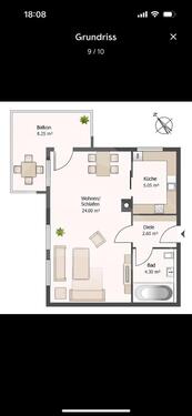 Foto - Möbliertes Apartment mit Balkon in Geisenhausen