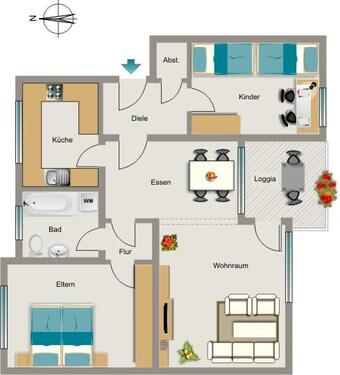 Foto - 3.5 Zimmer Etagenwohnung zur Miete in Recklinghausen