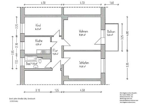 Foto - Etagenwohnung in Groitzsch zur Miete