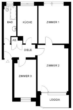 Foto - 3 Zimmer Etagenwohnung zur Miete in Mettmann