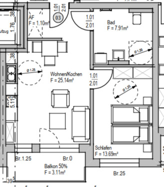 Foto - 2 Zimmer Erdgeschoßwohnung in Stralsund