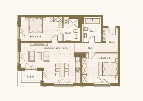 Foto - 3 Zimmer Etagenwohnung zur Miete in Berlin