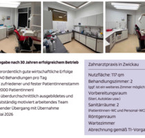 SCHNELL SEIN Zahnarztpraxis zur Übernahme oder Beteiligung - Zwickau Auerbach