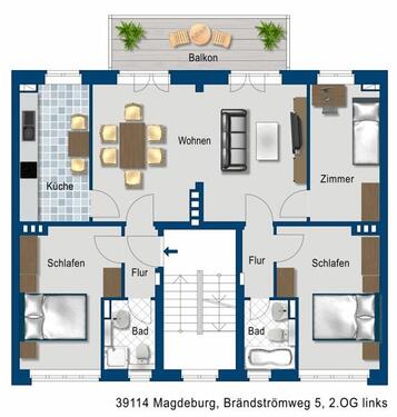 Foto - 4 Zimmer Erdgeschoßwohnung zur Miete in Magdeburg