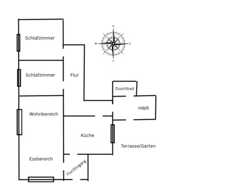 Foto - 3 Zimmer-EG-Wohnung mit Garten in Osterhever - 1.300€ warm