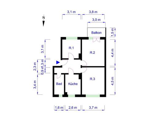 Foto - Etagenwohnung in Magdeburg zur Miete