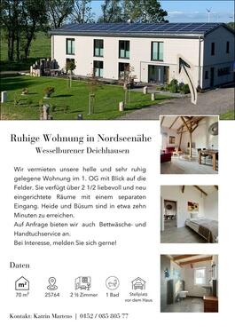 Foto - 2.5 Zimmer Etagenwohnung zur Miete in Wesselburen