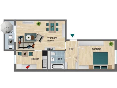 Foto - Etagenwohnung zur Miete in Triptis