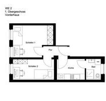 Vollmöblierte 2 Zimmer, Küche, Bad zentral in Wiesbaden