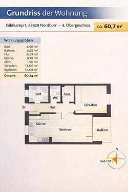 Foto - Moderne 2-Zimmer-Wohnung, barrierefrei, in Top-Lage von Nordhorn