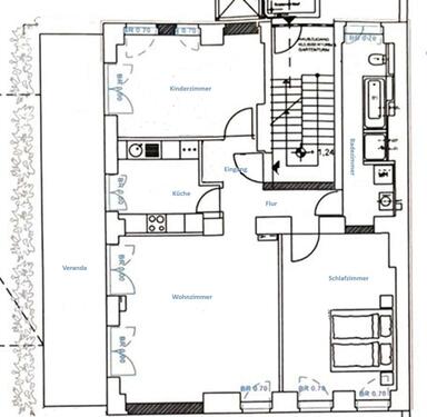 Foto - Berlin-Mitte 3 ZiKB 95 qm modernisierter Altbau grüner Innenhof