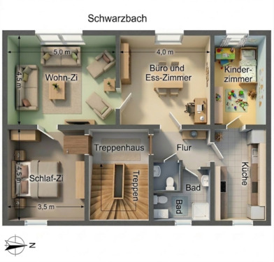 Foto - Platzwunder in Wuppertal: 4-Zi-Wohnung mit Parkett