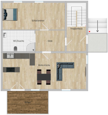 Foto - 2 Zimmer Wohnung in Wombach - 750,00&nbsp;EUR Kaltmiete, ca.&nbsp; 65,00&nbsp;m&sup2;