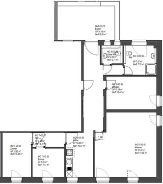 Foto - 4-Zimmer-Wohnung mit Balkon zentral gelegen