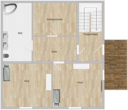 Foto - 4.5 Zimmer Maisonettenwohnung zur Miete in Lohr am Main