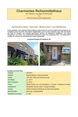 Foto - 5 Zimmer Reihenhaus zum Kaufen in Remscheid