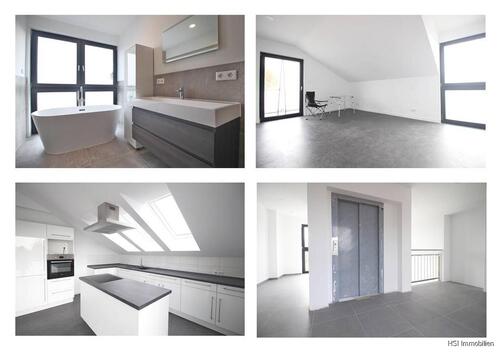 Foto - Hochwertige Mietwohnung mit Fahrstuhl, ein Balkon, eine Dachterrasse, Einbauküche und Carport