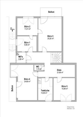 Foto - Büro mit großem Potenzial in ruhiger Lage in Flein zu vermieten