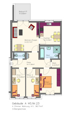 Foto - 4 Zimmer Etagenwohnung zur Miete in Düsseldorf