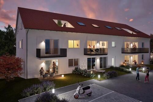Foto - KfW-Neubau m. Schlossblick: 2-Zi-Whg., 47 qm m. Balkon + Küche
