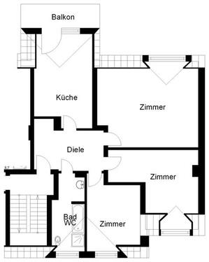Foto - 3 Zimmer Etagenwohnung zur Miete in Osnabrück