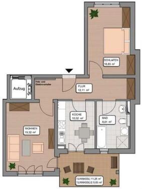 Foto - Große 2 Zimmer Wohnung in Potsdam zu vermieten