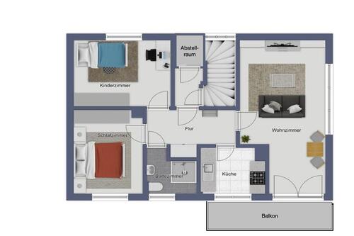Foto - Baesweiler OT-Loverich WOHNUNG zu vermieten in 2-Fam.-Haus 1.OG