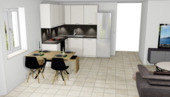 Foto - 2-Zimmer Neubau Dachgeschoss Wohnung mit EBK und gr. Balkon