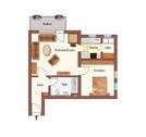Foto - Erdgeschosswohnung 2ZKB mit Südwest Balkon