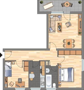 Foto - 3 Zimmer Etagenwohnung zur Miete in Hambühren