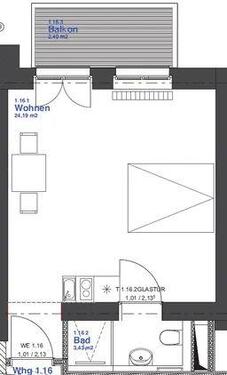 Foto - 1 Zimmer Etagenwohnung zur Miete in Berlin