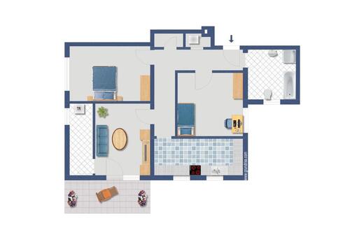 Foto - 3,5 ZKB Dillenburg Galgenberg - 820,00&nbsp;EUR Kaltmiete, ca.&nbsp; 87,00&nbsp;m&sup2;