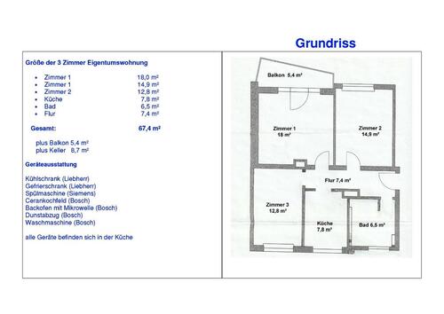 Foto - 3 Zimmer Hochparterre zum Kaufen in Nürnberg