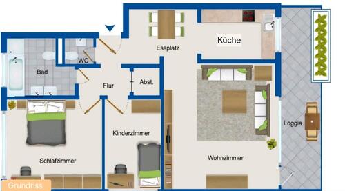 Foto - 3 Zimmer Wohnung in ruhiger Lage