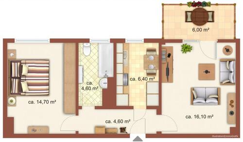 Foto - Etagenwohnung in Zeitz zur Miete