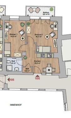 Foto - DRESDEN: sanierte 2Raum-Wohnung Alte Tabakfabrik Dresden-Strießen